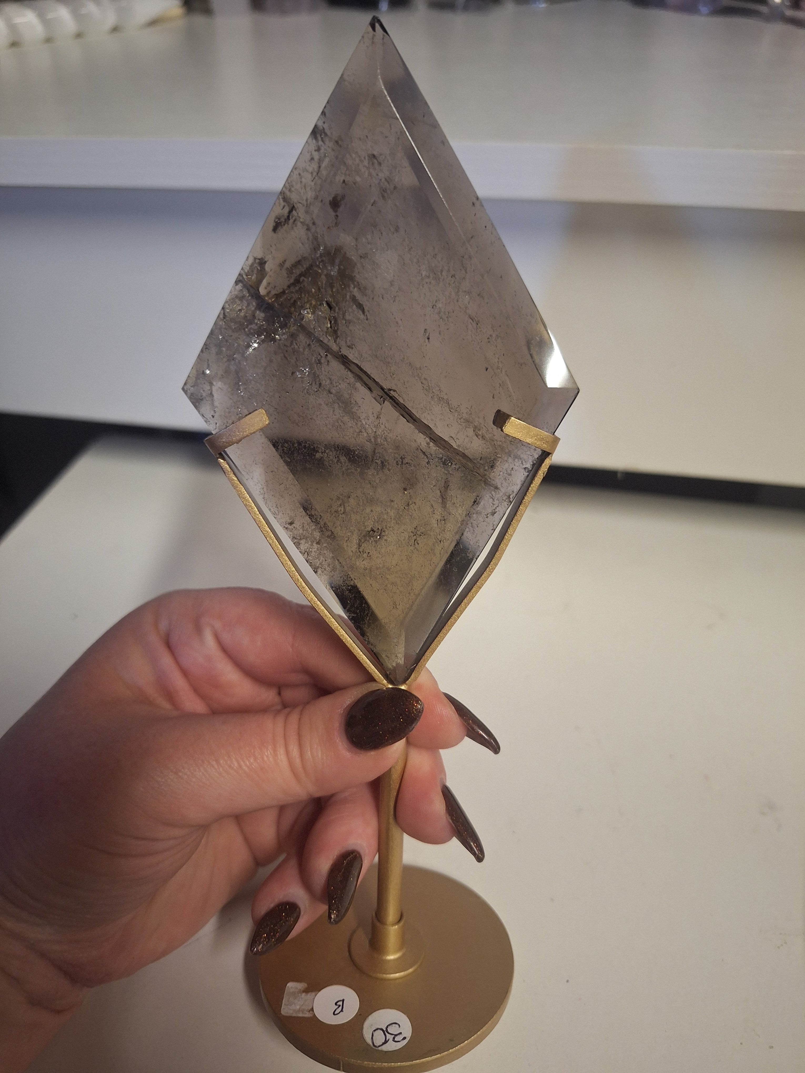 Smokey quartz diamond